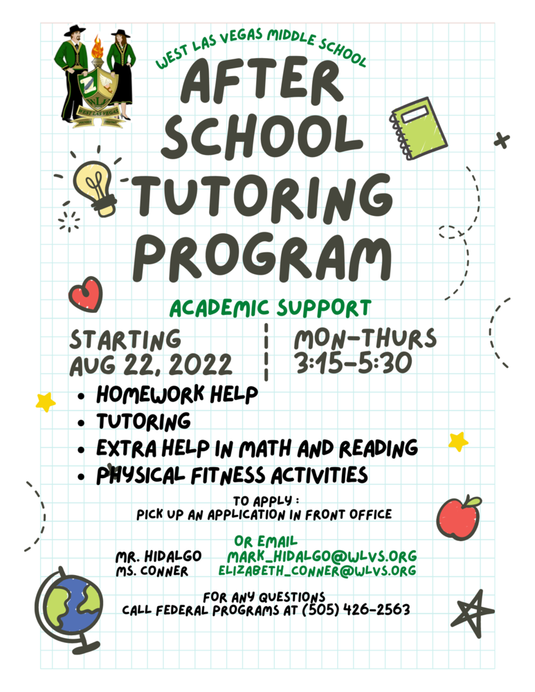 WLVMS After School Tutoring Program West Las Vegas School District