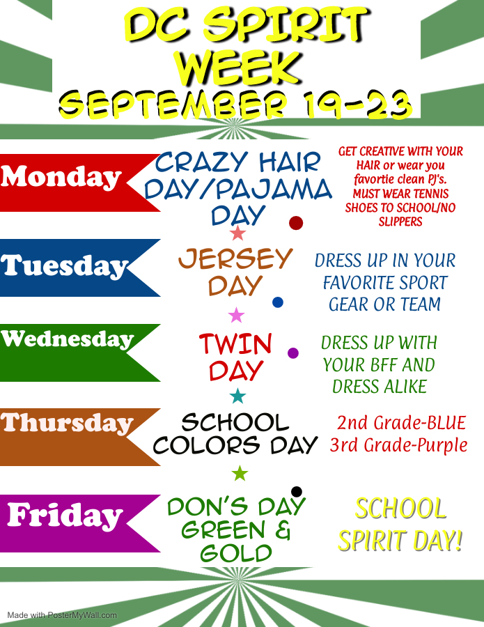 Homecoming Week Dress up days at Don Cecilio! Let's go Dons!