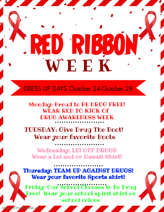 Red Ribbon Week Dress Up Days